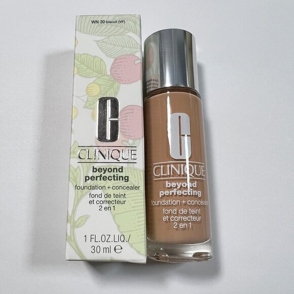 Clinique Beyond Perfecting Foundation + Concealer Shade WN 30 Biscuit Full Size - Picture 1 of 3